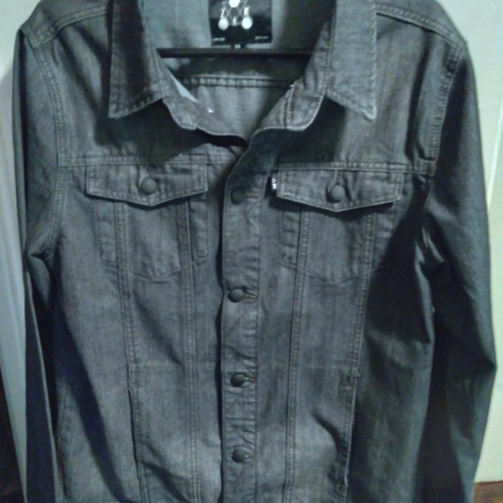 Mens Grey Denim Jacket ZAK XL